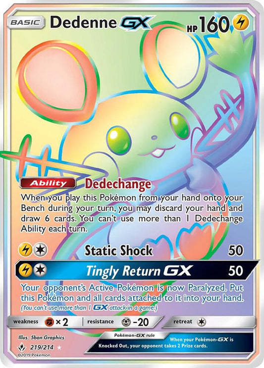 Dedenne GX #219/214 - Unbroke Bonds