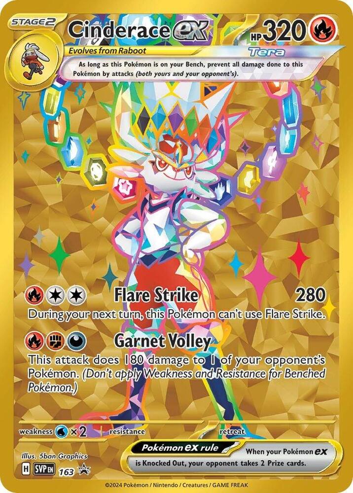 Cinderace Ex Gold en Español - Scarlet & Violet Promo