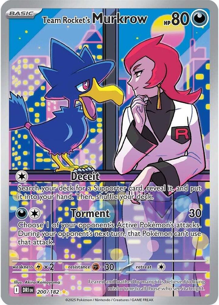 Team Rocket's Murkrow IR #200/182 - Destined Rivals