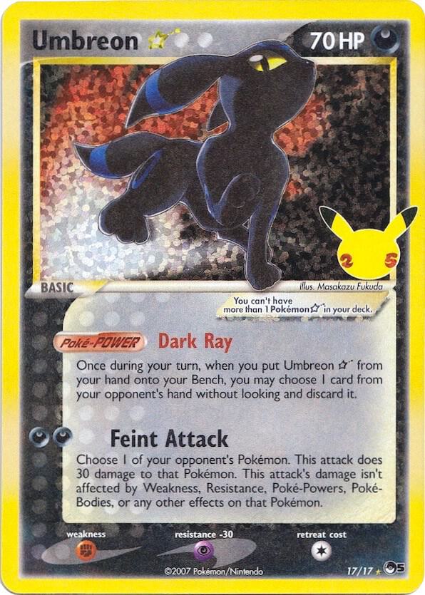 Umbreon Star #17/17 - Celebrations: Classic Collection