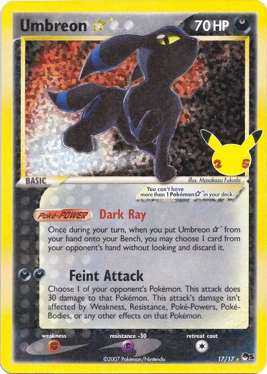 Umbreon Star #17/17 - Celebrations: Classic Collection