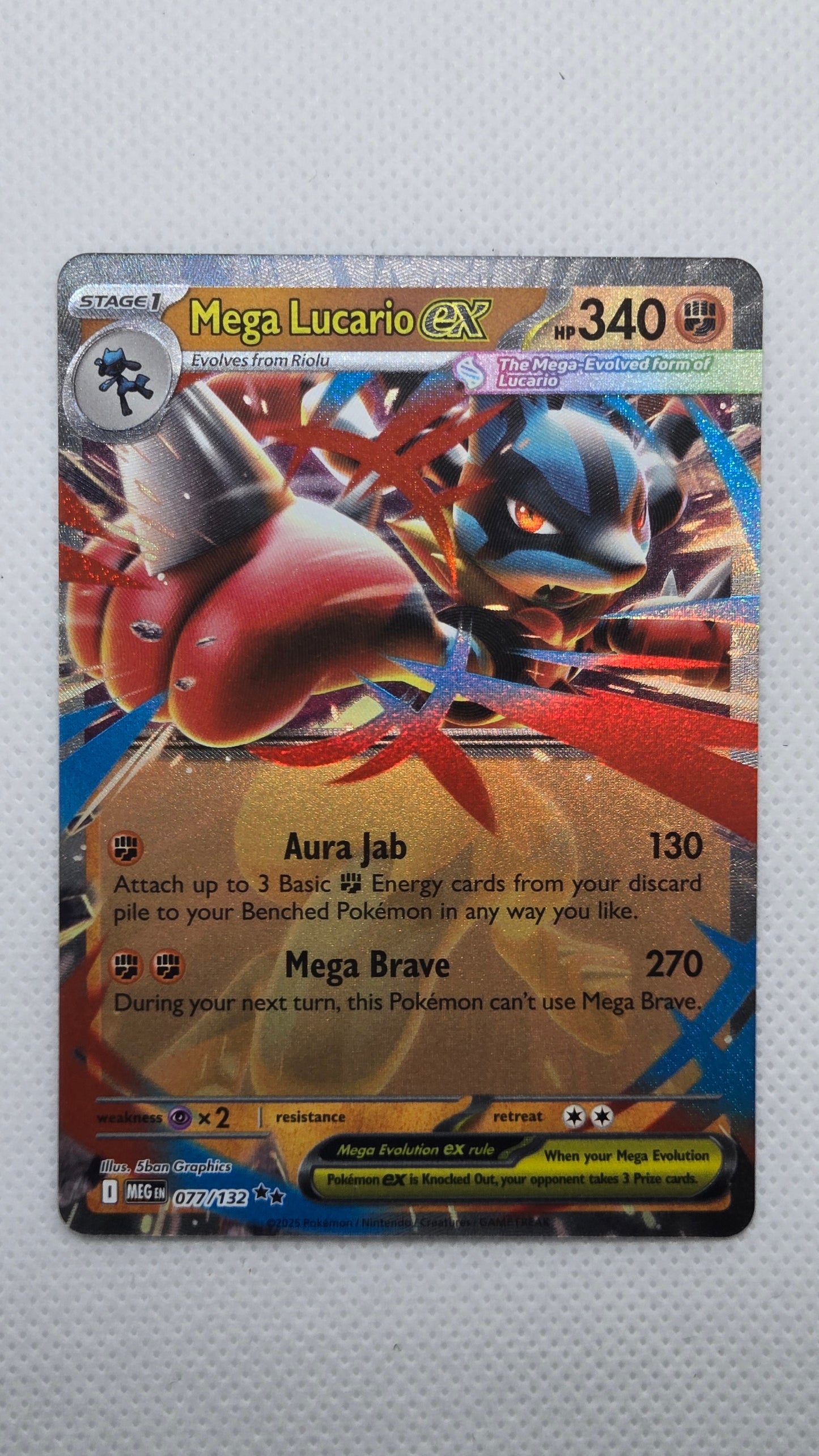 Mega Lucario Ex #77/132- Mega Evolutions