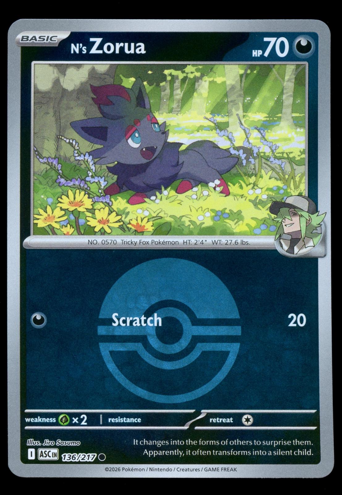 N zorua pokeball en español #136/217 - Ascended Heroes