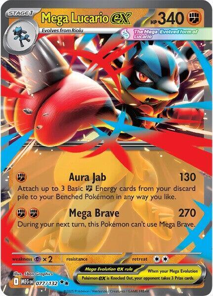 Mega Lucario Ex #77/132- Mega Evolution
