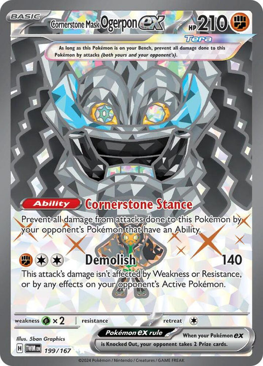 Cornerstone Mask Ogerpon Ex FA #199/167 - Twilight Masquerade