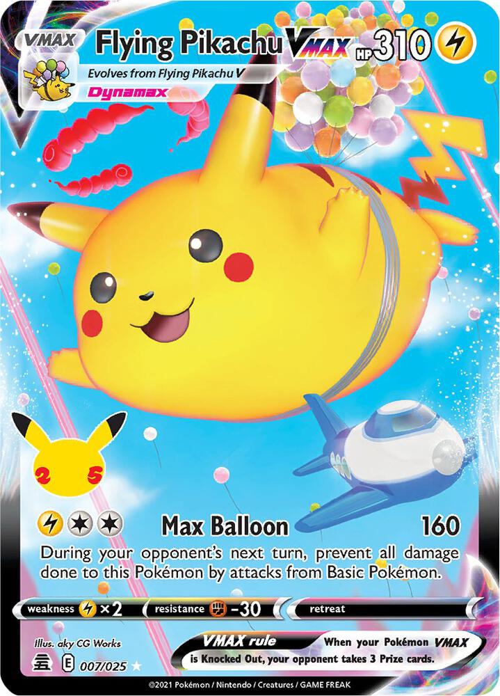 Flying Pikachu VMAX #7/25 - Celebrations 25