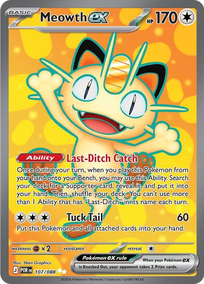 Meowth Ex FA #107/88 - Perfect Order