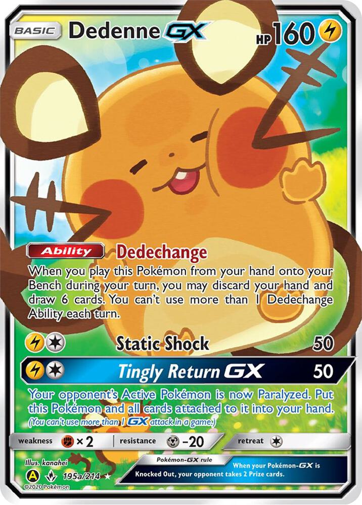 Dedenne GX #195a/214 Alternate Art Promo