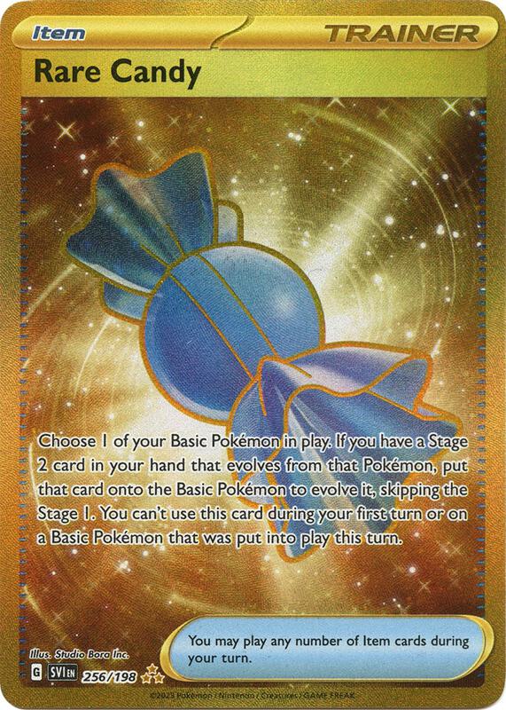 Rare Candy Gold #256/198 - Scarlet & Violet Base Set