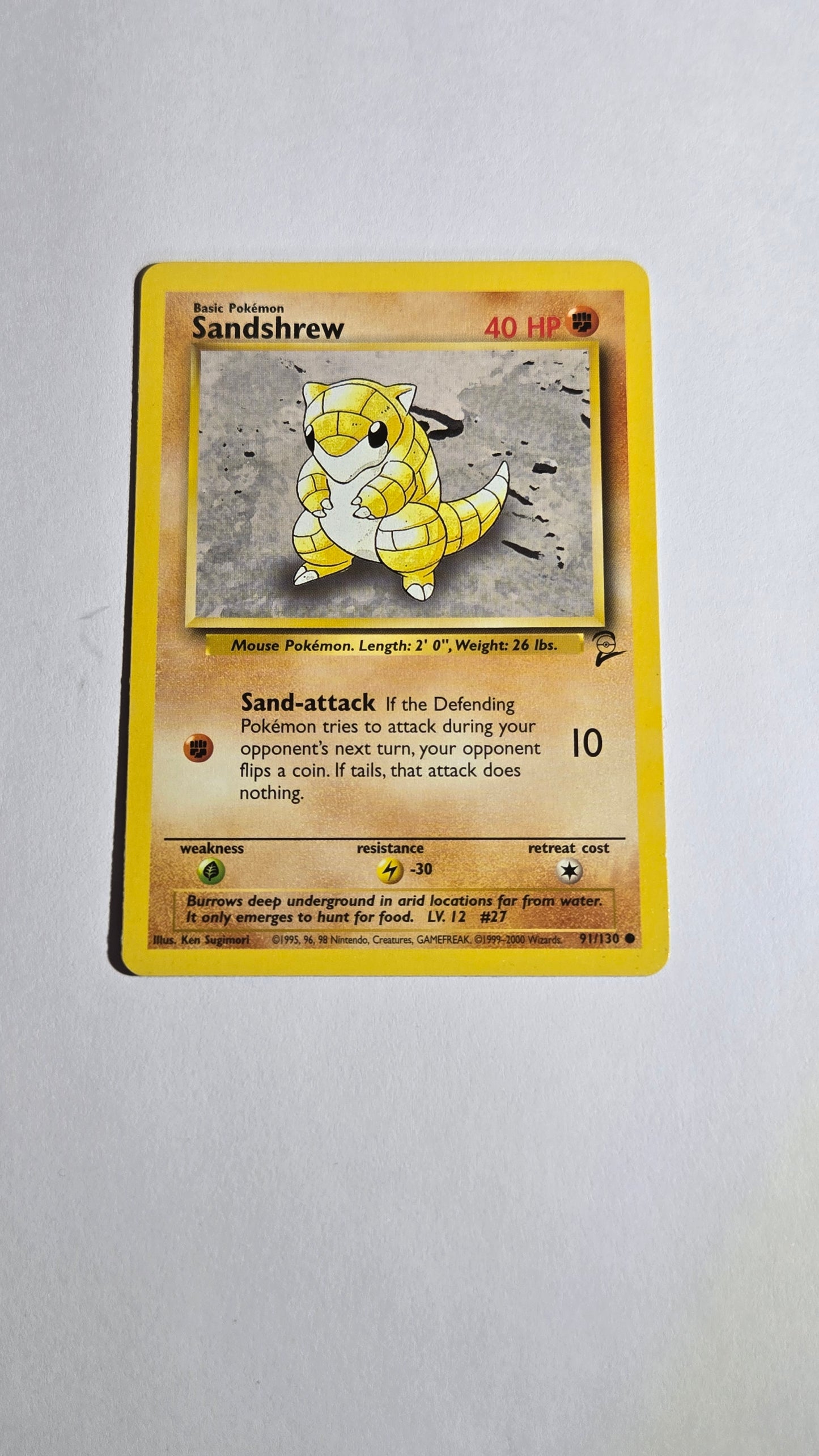 Sandshrew base set 2 unlimited