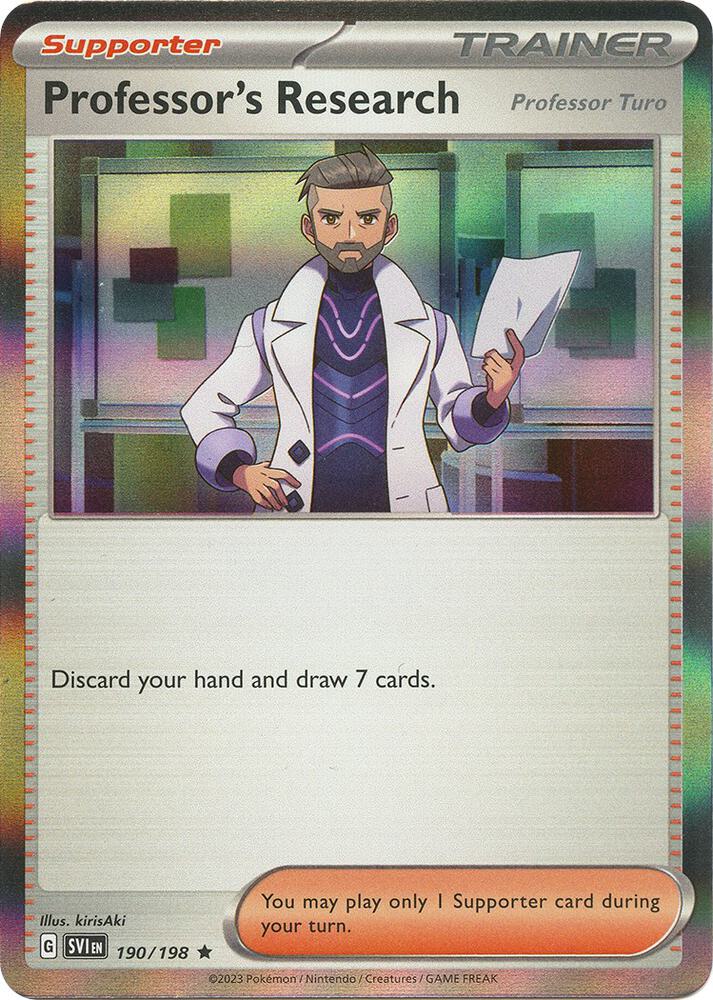 Professor's Research Turo #190/198 - Scarlet & Violet Base set