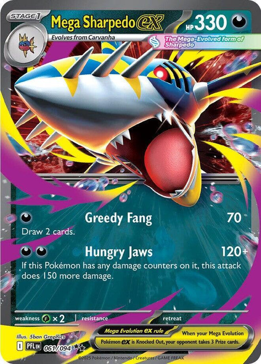Mega Sharpedo Ex #61/94 - Phantasmal Flames
