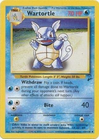 Wartortle base set 2 unlimited
