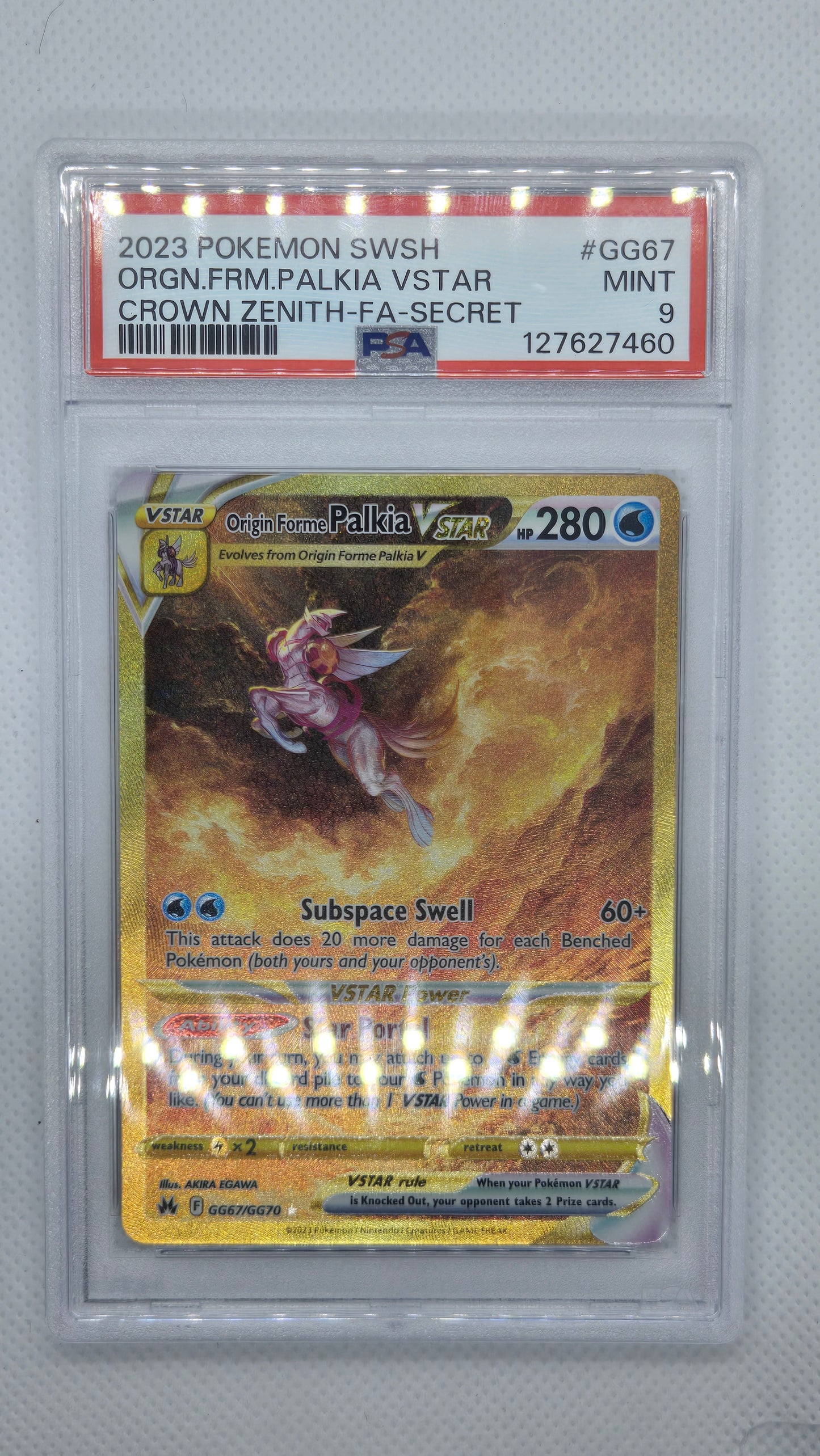 Origin Forme Palkia Vstar #GG67 PSA 9