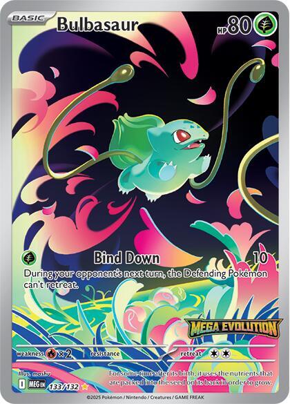 Bulbasaur IR Stamped #133/132 - Mega Evolution