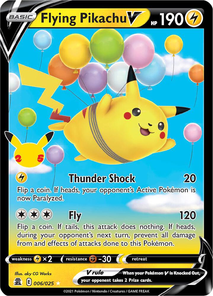 Flying Pikachu V #6/25 - Celebrations 25
