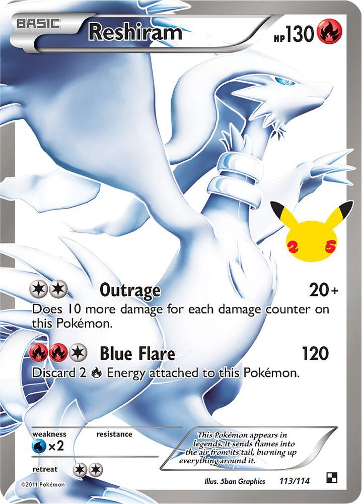Reshiram #113/114 - Celebrations: Classic Collection